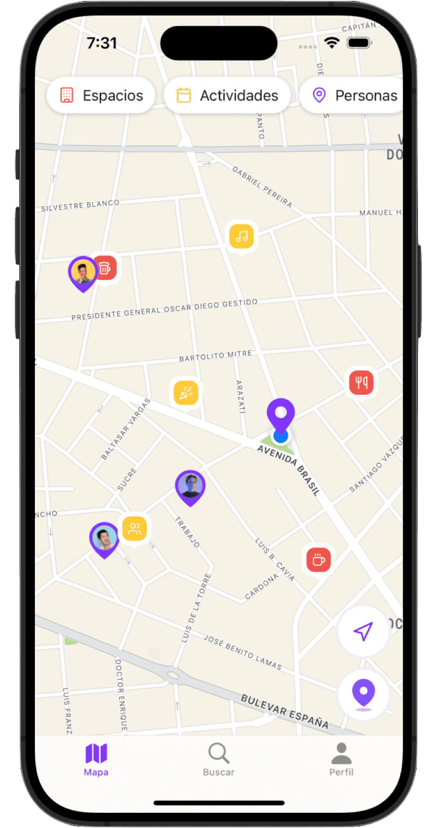 Serendipia app mockup